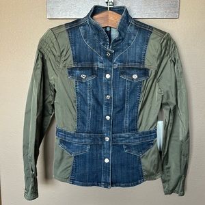 WHBM Novelty Sleeve Trucker jacket